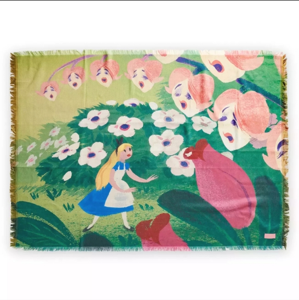 Alice in wonderland 70th anniversary mary blaire throw blanket